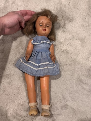 Vintage kunststoffpuppe mit - vintage,