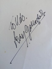 Rory Gallagher Autogramm  auf  einem Stück Papier  unterschrieben  - 15 x 15 cm