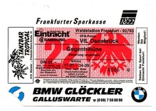 Ticket Pokal Eintracht Frankfurt - VfL Osnabrück 1992/93 !!!