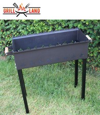 Holzkohlegrill 60 cm Schaschlik Mangal Grill-Land BBQ Räucherofen Stahl 3 mm