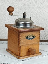 Antike JUNO Kaffeemühle Holz
