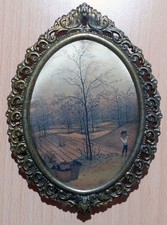 Konvolut ovale Seidenbilder im