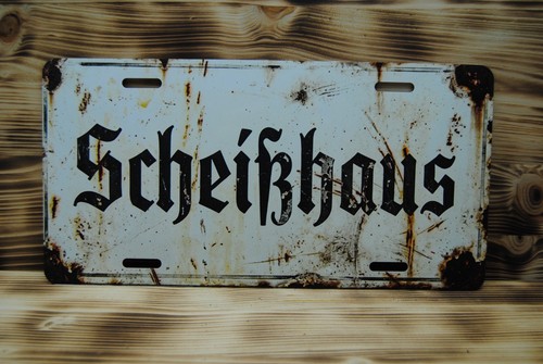 Blechschild scheißhaus nva - scheißhaus,