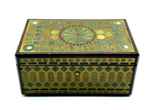 Jugendstil feine Schatulle Holz Truhe mit Intarsien vermutlich Wiener Sezession