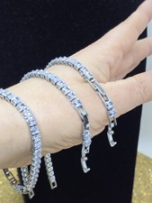 Baguette Tennis Armband, zart