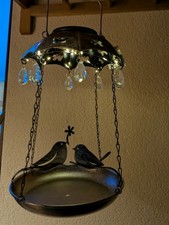 Hängendes Vogelfutterhaus Futterstelle Vogelvilla a. Kette Eisen grau