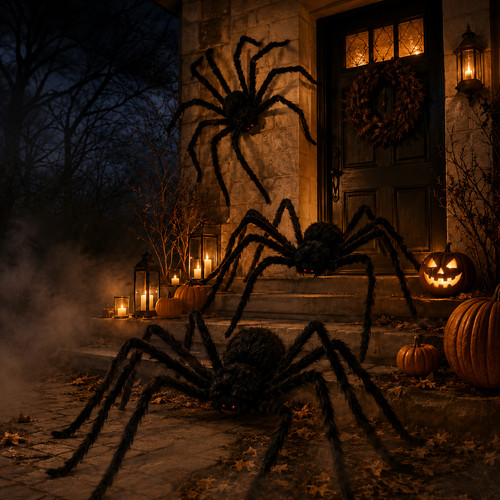 Halloween spinnen 200cm - , 3x