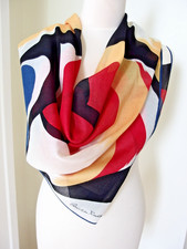 Feines Halstuch, Carrée Baumwollbatist Christian Fischbacher made in Switzerland