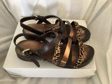 Softclox Damenschuhe Sandalen Gr. 39, Holz Leder,