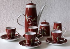 VEB Lichte Fine China GDR Kaffeeservice 60er 4 Personen Space Age
