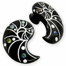 Horn Plug Flesh tunnel Perlmutt Nautilus knochen muschel piercing schmuck