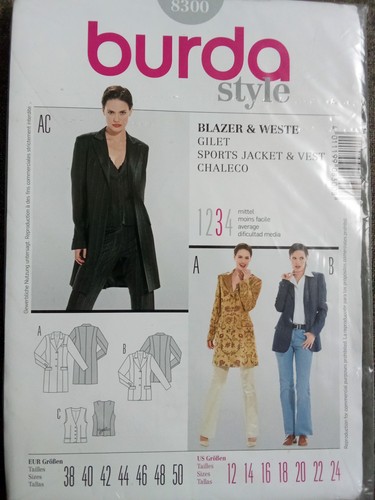 Burda style 8300 blazer weste - 8300,
