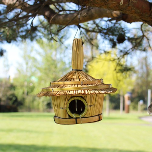 Vogelhaus seegras bambus deko - vogelhaus,