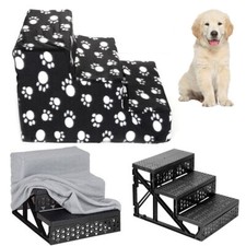 Haustiertreppe Hundetreppe Treppe 3 Stufen Katzentreppe Hunderampe für Bett Sofa