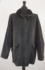 GANT Herren Jacke L schwarz uni Kapuze leicht beschichtet Baumwolle X2