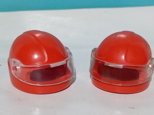 Playmobil rote helme fahrer - x2,