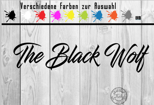 Aufkleber the black wolf bike - the,