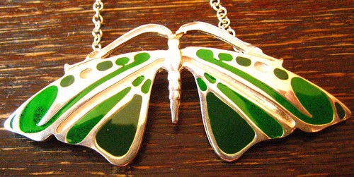 Jugendstil emaille collier - jugendstil,