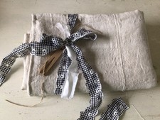 Altes Leinen Stück175cm x 130cm Brocante Landhaus Stoff Nähen Shabby Vintage