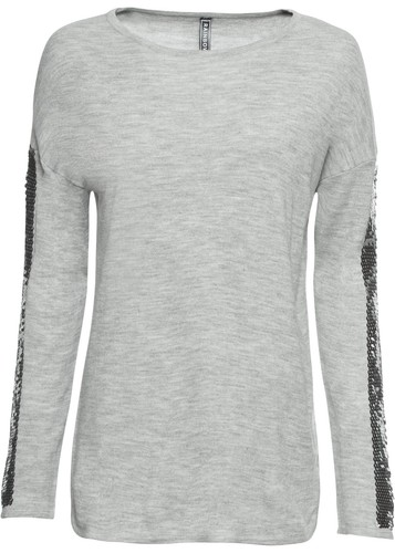 Long pullover mit - mit, pailletten