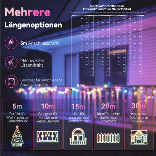 Led lichterkette eisregen - lichterkette,