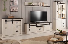 Wohnwand Schrankwand weiß