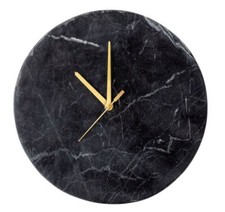 Wanduhr Marmor Schwarz