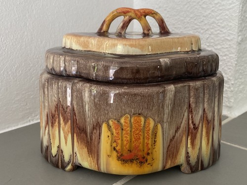 Art deco keramik deckeldose - deco,