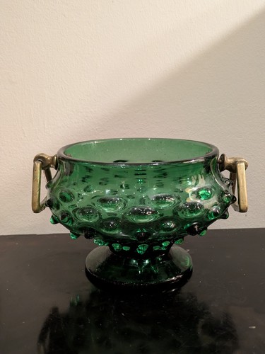 Vintage noppenglas schale - noppenglas,