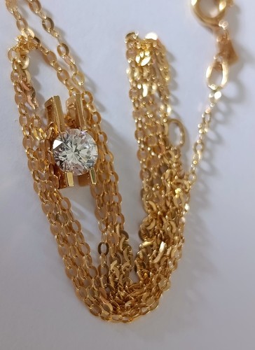Kette mit anhänger gelbgold - mit,