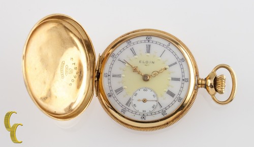 Elgin antike mini hunter 18k - antike,