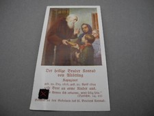 Andachtsbildchen Gebetsbildchen Berührungsreliquie Hl. Bruder Konrad Altötting