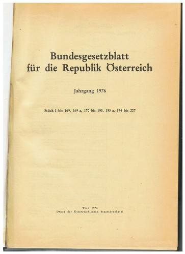 Bundesgesetzblatt für die - bundesgesetzblatt,