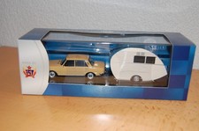 IXO IST 1:43 Wartburg 353 1967, beige & Wohnwagen Würdig 301  - OVP + neu