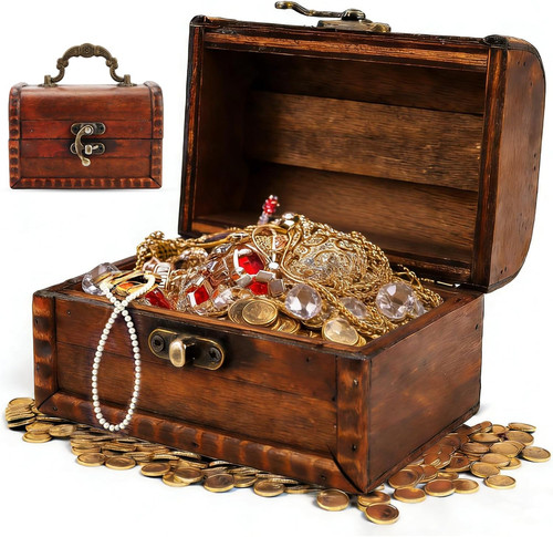 Kleine schatztruhe holz - kleine, box