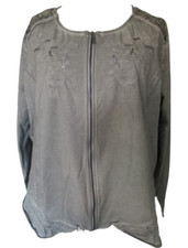 Sheego Damen Jacke Grau 44
