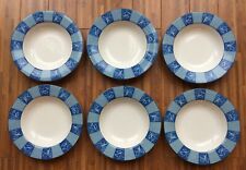 6x Suppenteller- Ritzenhoff & Breker R&B by Flirt Piazza blau 23cm SEHR GUT