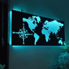 Wandbild metall schwarz - metall,
