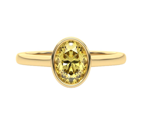 Oval gelb labordiamant - ct,