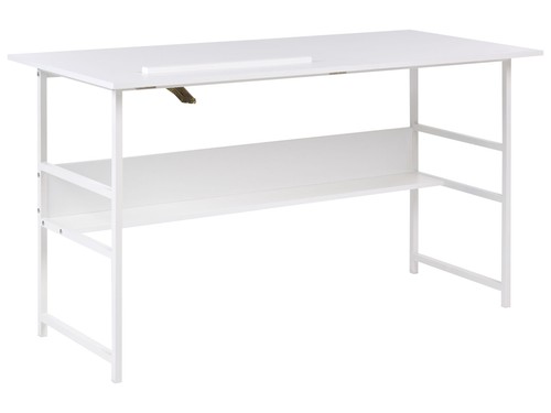 Schreibtisch weiß 140 cm - weiß, 60