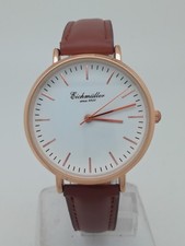 Eichmüller Damenuhr,Armbanduhr,braunes Lederband,die Uhr läuft,