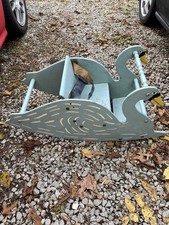 Antique Wood Painted Swan