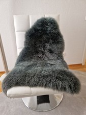 FIBRE BY AUSKIN: ARTIC SHEEPSKIN, echtes Schaffell, dunkelgrau, wie neu