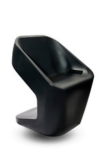 Loungestuhl Lounge-Sessel Design Gartenmöbel aus Kunststoff Schwarz, Weiß