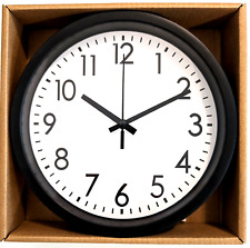 Wanduhr mit Quarzgehäuse Ø20 cm Klassisch schwarze Uhr Wand Uhr Küchenuhr Zimmer