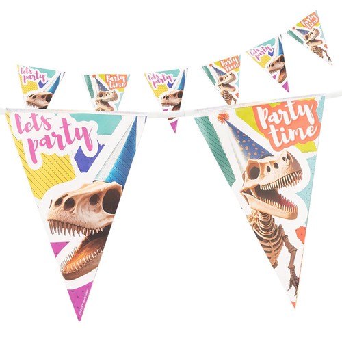 Dino skelett wimpelkette - dino,