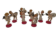 8 Bakelit Engel Germany Orchester Geige Trommel Mandoline Flöte Harmonium Sänger