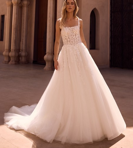 Luftiges blätt brautkleid - blätt,