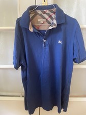 Burberry Polo Shirt, Herren, Gr. XL, blau, Baumwolle