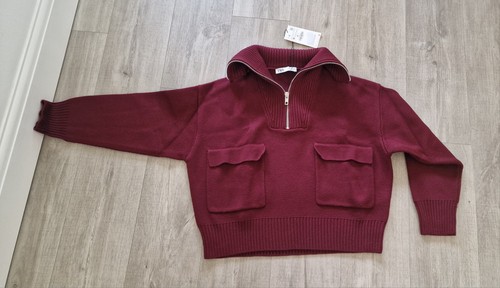 Zara knit burgunder - burgunder, pullover